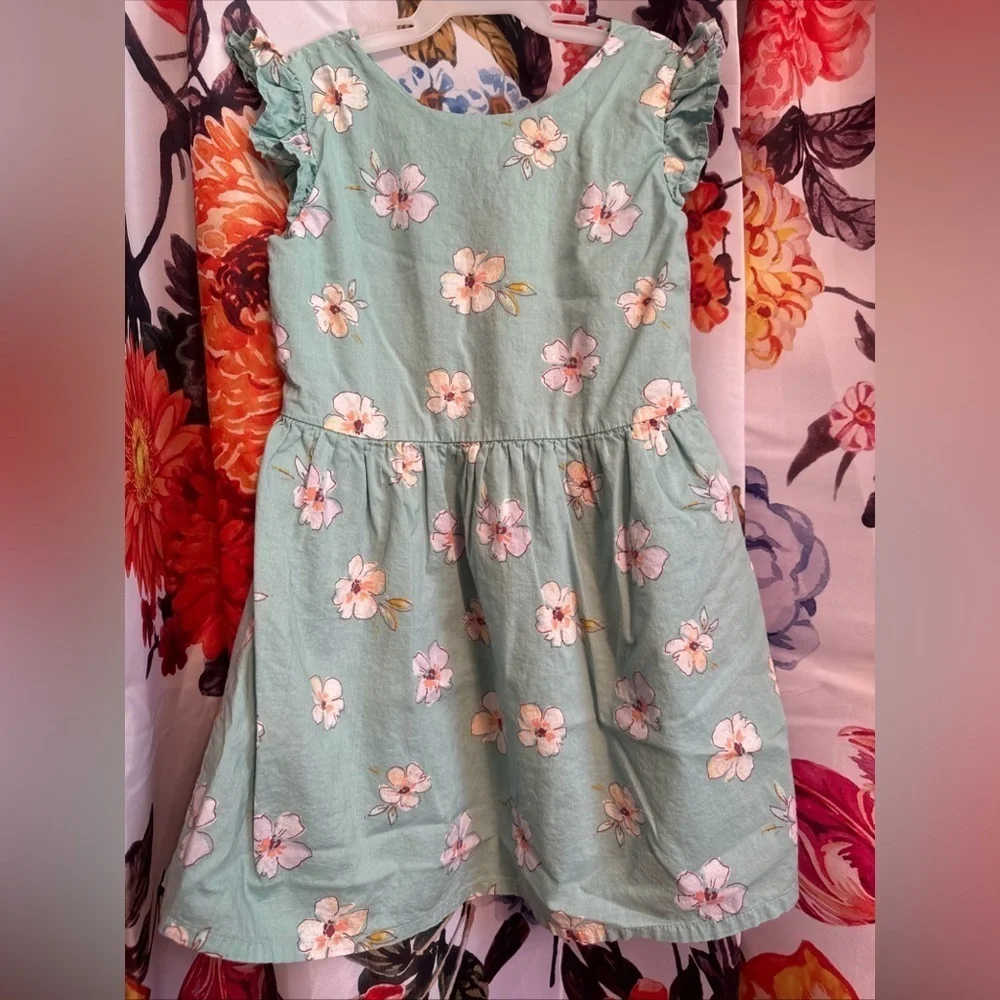 OshKosh B'gosh Girls Toddler Teal Floral Dress